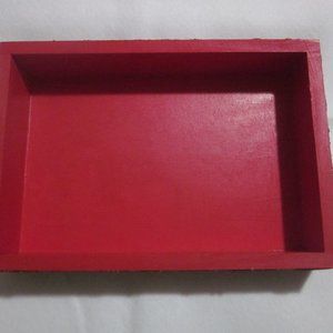 Red and Bronze Steampunk Tray.